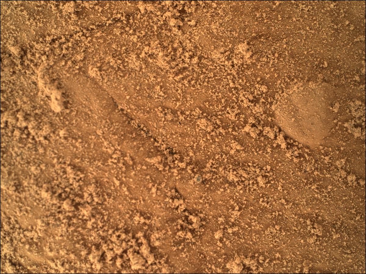 This image was taken by SHERLOC_WATSON onboard NASA's Mars rover Perseverance on Sol 505