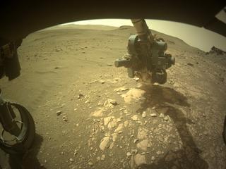 View image taken on Mars, Mars Perseverance Sol 506: Front Left Hazard Avoidance Camera (Hazcam)
