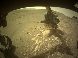 View image taken on Mars, Mars Perseverance Sol 508: Front Left Hazard Avoidance Camera (Hazcam)