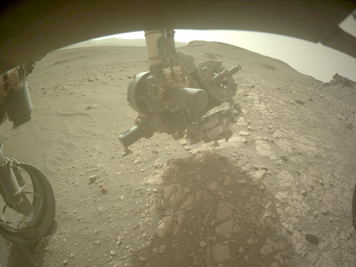 This image was taken by FRONT_HAZCAM_LEFT_A onboard NASA's Mars rover Perseverance on Sol 511