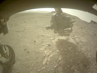 View image taken on Mars, Mars Perseverance Sol 511: Front Left Hazard Avoidance Camera (Hazcam)