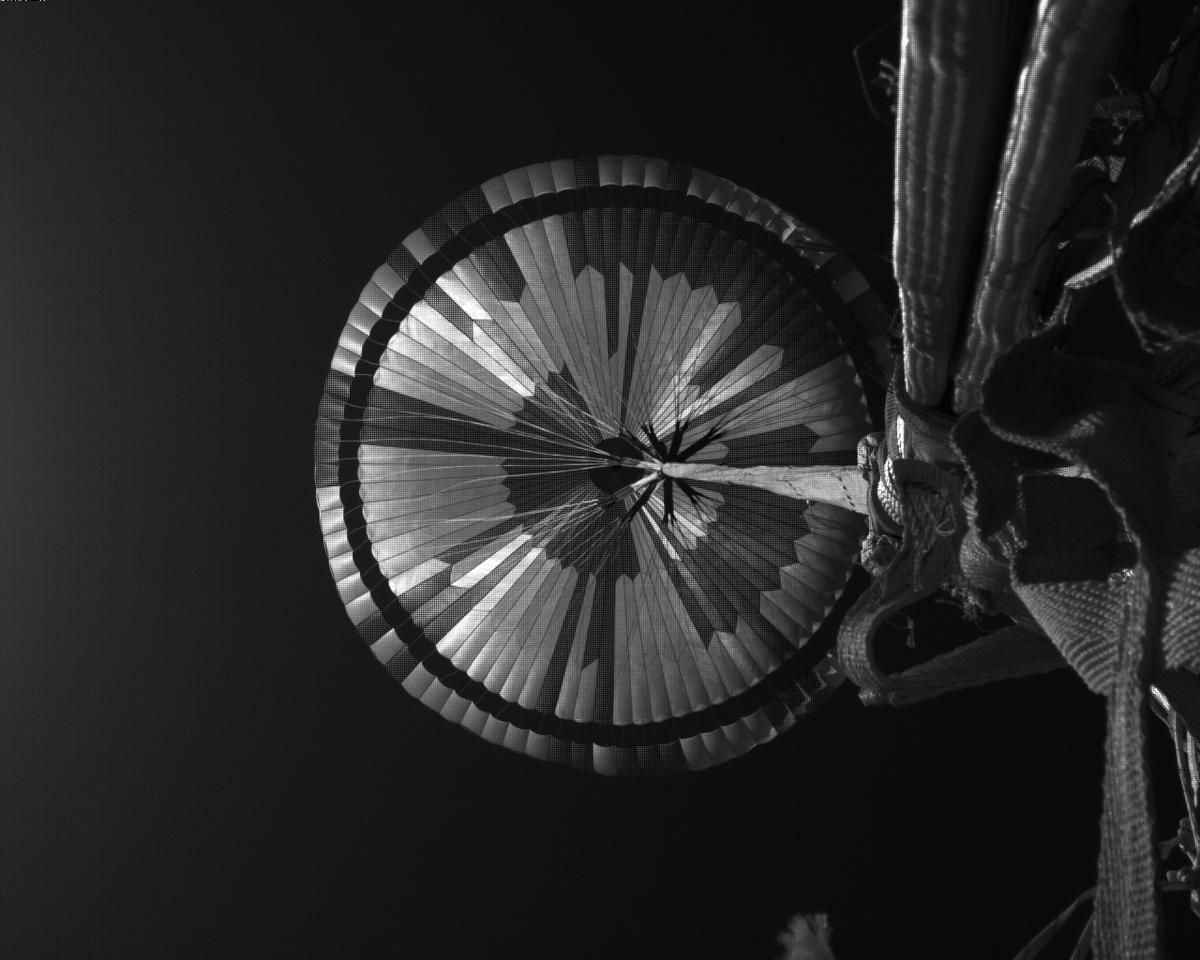 This image was taken by EDL_PUCAM1 onboard NASA's Mars rover Perseverance on Sol 516