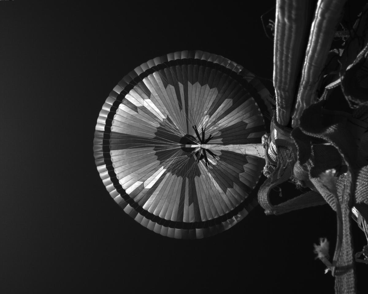 This image was taken by EDL_PUCAM1 onboard NASA's Mars rover Perseverance on Sol 516