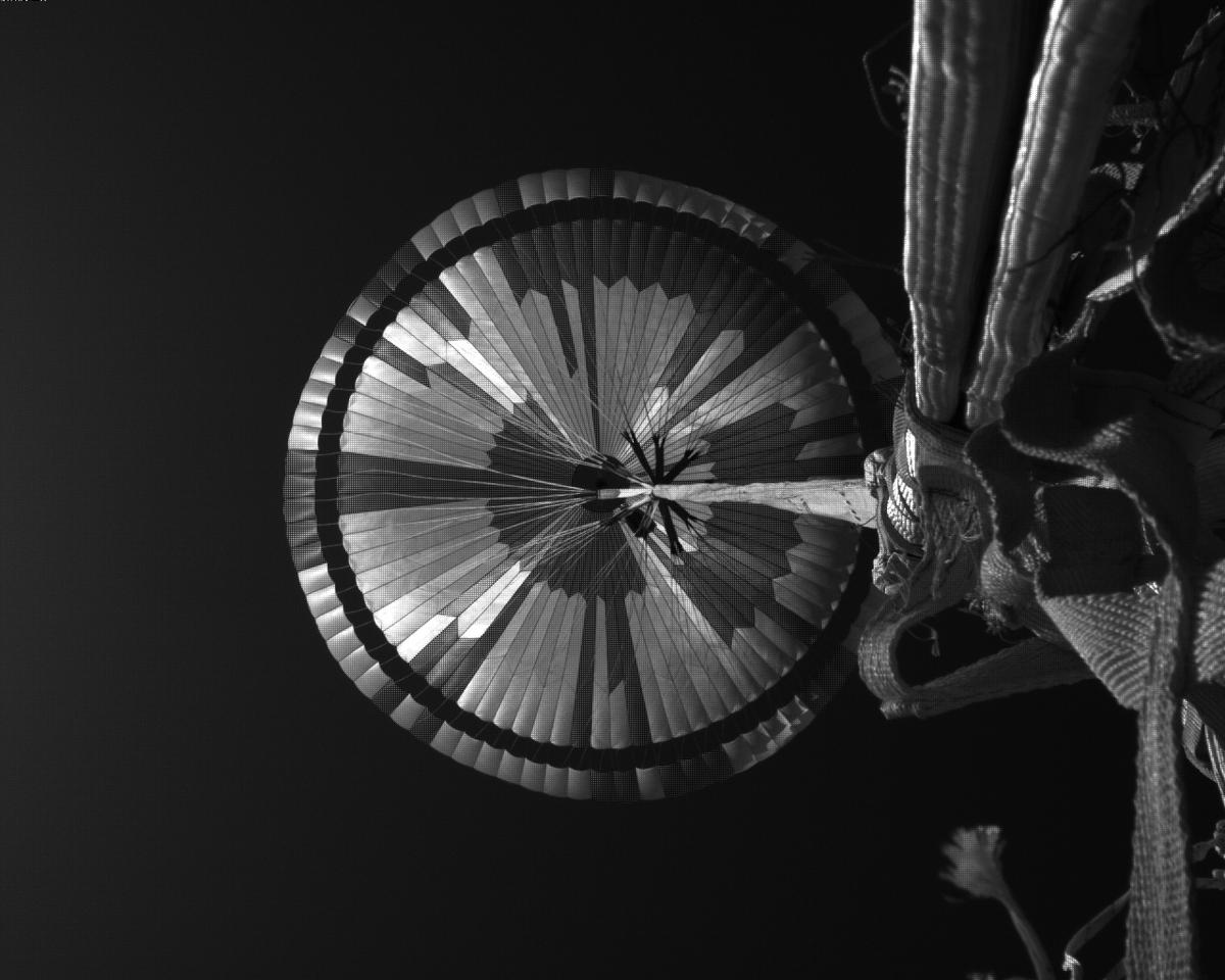 This image was taken by EDL_PUCAM1 onboard NASA's Mars rover Perseverance on Sol 516