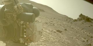 View image taken on Mars, Mars Perseverance Sol 516: Front Left Hazard Avoidance Camera (Hazcam)