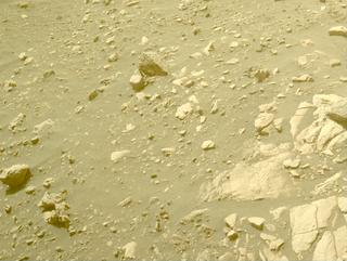 View image taken on Mars, Mars Perseverance Sol 517: Front Left Hazard Avoidance Camera (Hazcam)