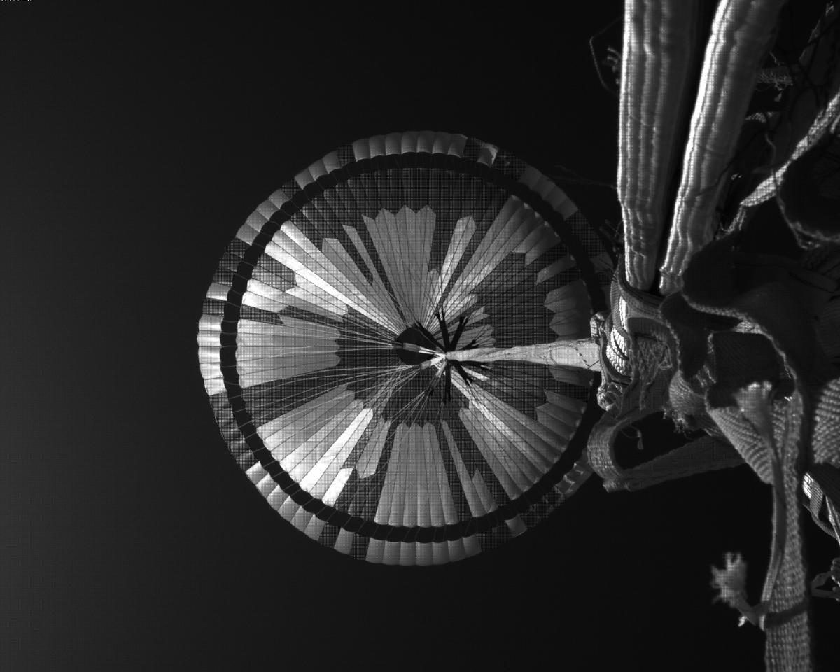 This image was taken by EDL_PUCAM1 onboard NASA's Mars rover Perseverance on Sol 518