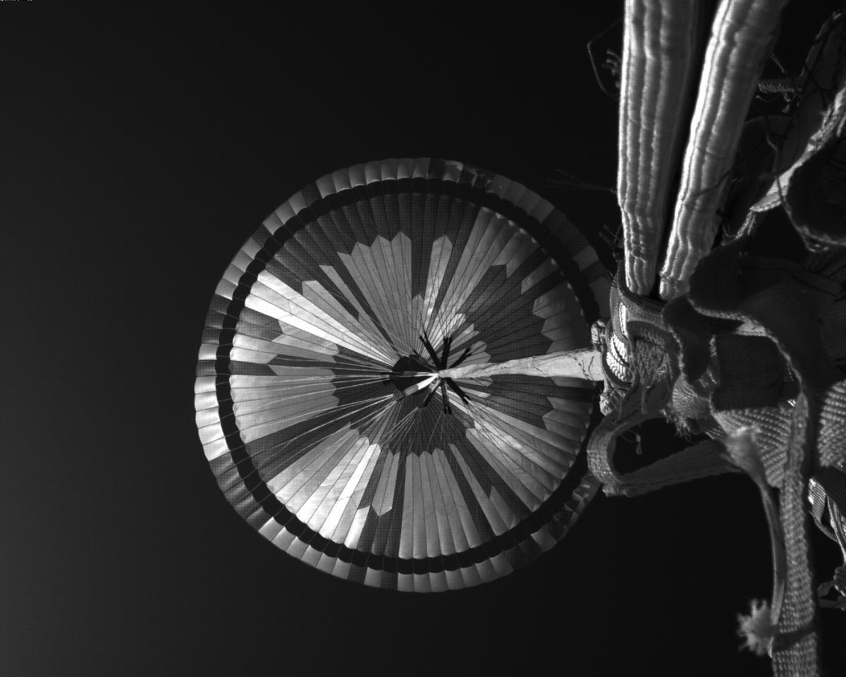 This image was taken by EDL_PUCAM1 onboard NASA's Mars rover Perseverance on Sol 518