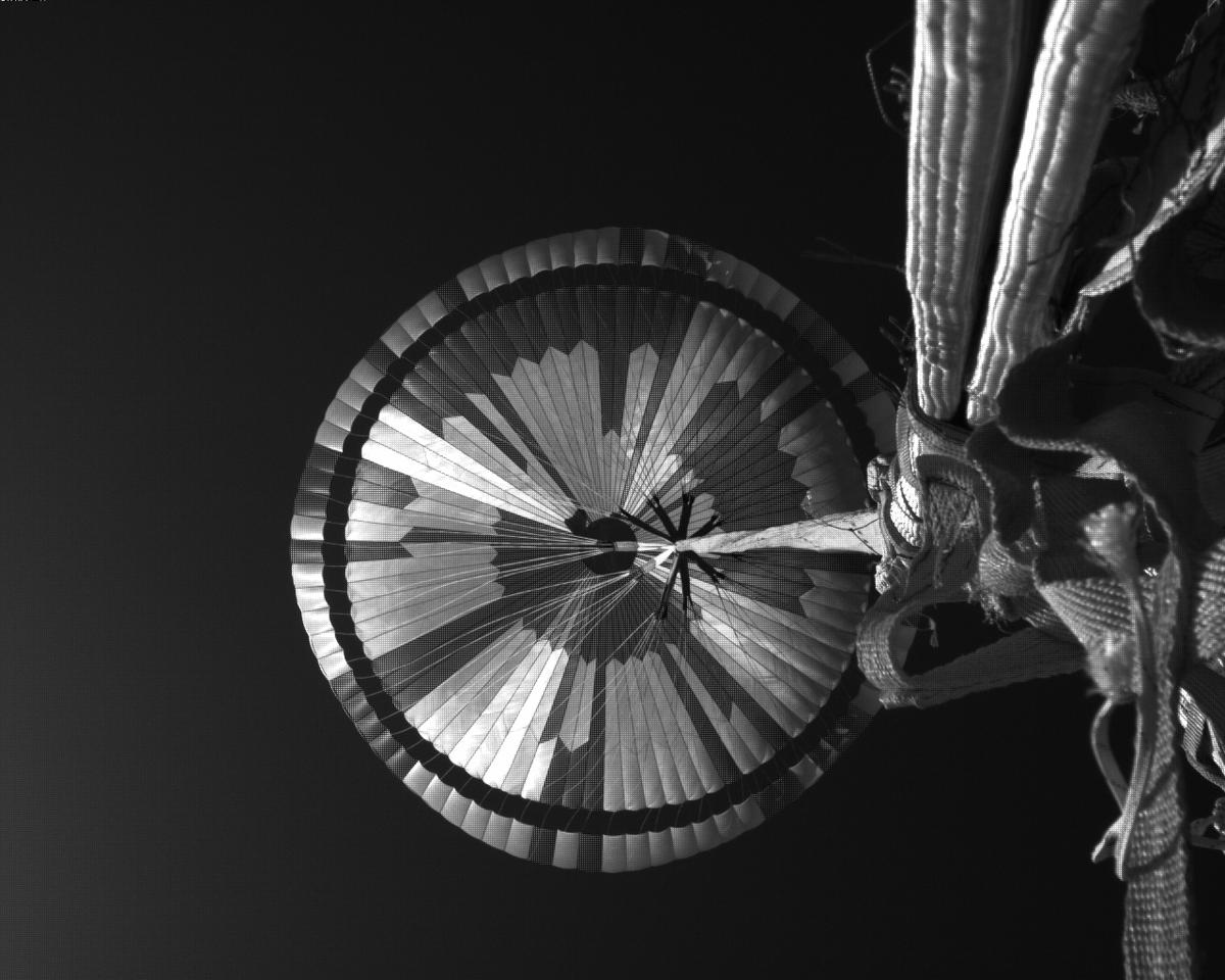 This image was taken by EDL_PUCAM1 onboard NASA's Mars rover Perseverance on Sol 518