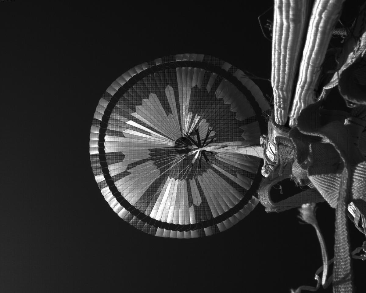 This image was taken by EDL_PUCAM1 onboard NASA's Mars rover Perseverance on Sol 518