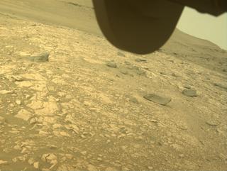 View image taken on Mars, Mars Perseverance Sol 521: Front Right Hazard Avoidance Camera (Hazcam)