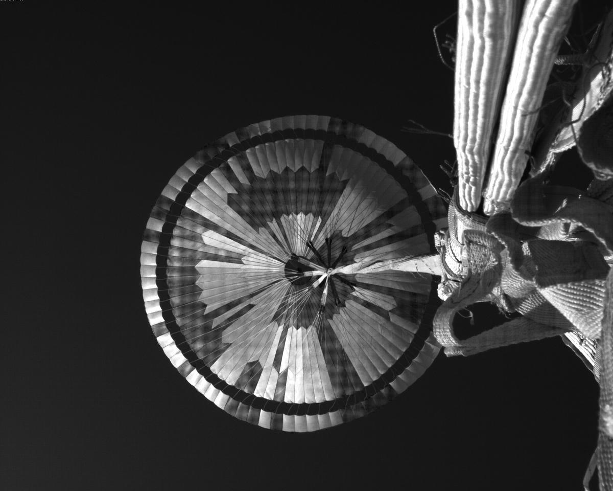 This image was taken by EDL_PUCAM1 onboard NASA's Mars rover Perseverance on Sol 524