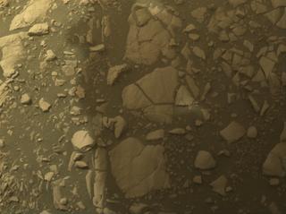 View image taken on Mars, Mars Perseverance Sol 526: Front Left Hazard Avoidance Camera (Hazcam)