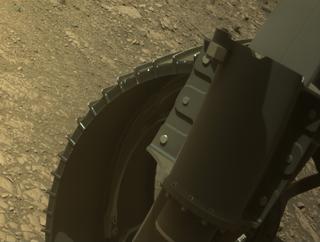 View image taken on Mars, Mars Perseverance Sol 526: Front Right Hazard Avoidance Camera (Hazcam)