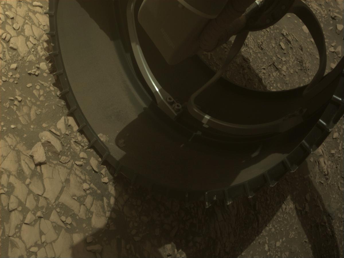 This image was taken by FRONT_HAZCAM_RIGHT_A onboard NASA's Mars rover Perseverance on Sol 526
