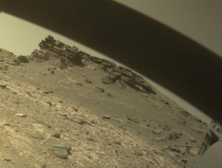 View image taken on Mars, Mars Perseverance Sol 528: Front Right Hazard Avoidance Camera (Hazcam)