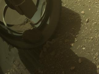 View image taken on Mars, Mars Perseverance Sol 529: Front Left Hazard Avoidance Camera (Hazcam)