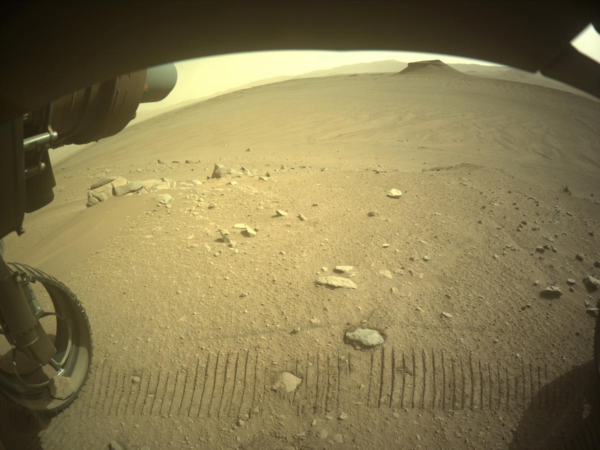 This image was taken by FRONT_HAZCAM_LEFT_A onboard NASA's Mars rover Perseverance on Sol 536