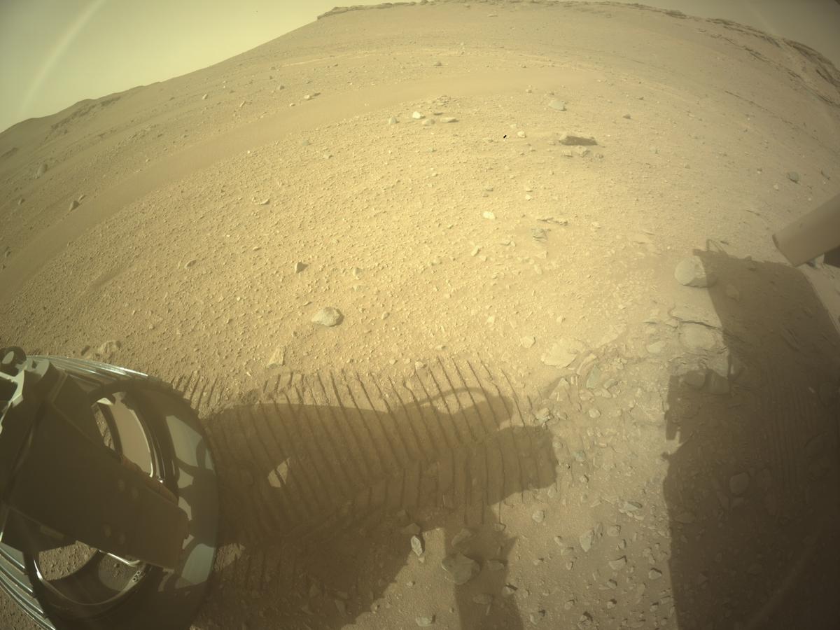 This image was taken by REAR_HAZCAM_LEFT onboard NASA's Mars rover Perseverance on Sol 536