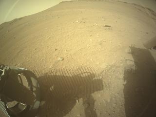 View image taken on Mars, Mars Perseverance Sol 536: Rear Left Hazard Avoidance Camera (Hazcam)