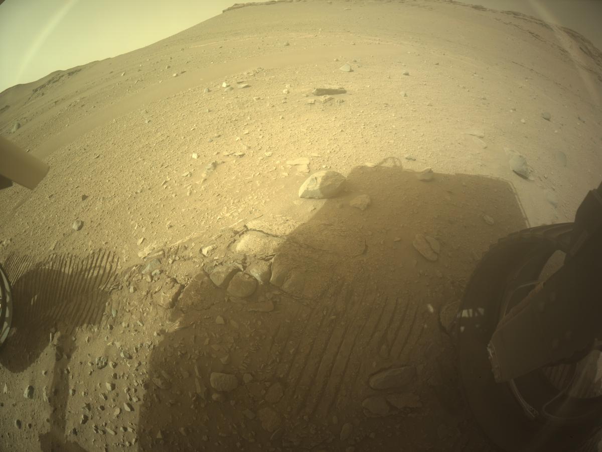 This image was taken by REAR_HAZCAM_RIGHT onboard NASA's Mars rover Perseverance on Sol 536