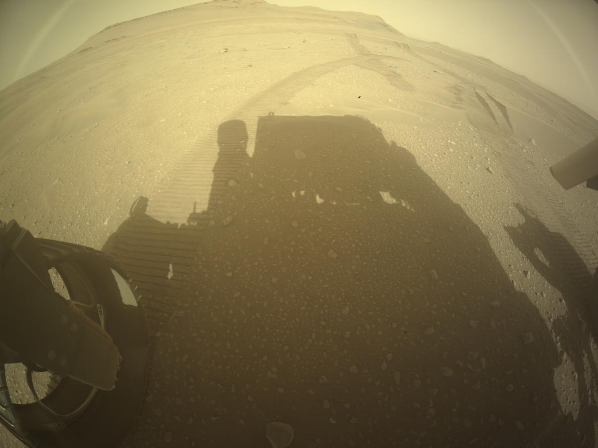 This image was taken by REAR_HAZCAM_LEFT onboard NASA's Mars rover Perseverance on Sol 542