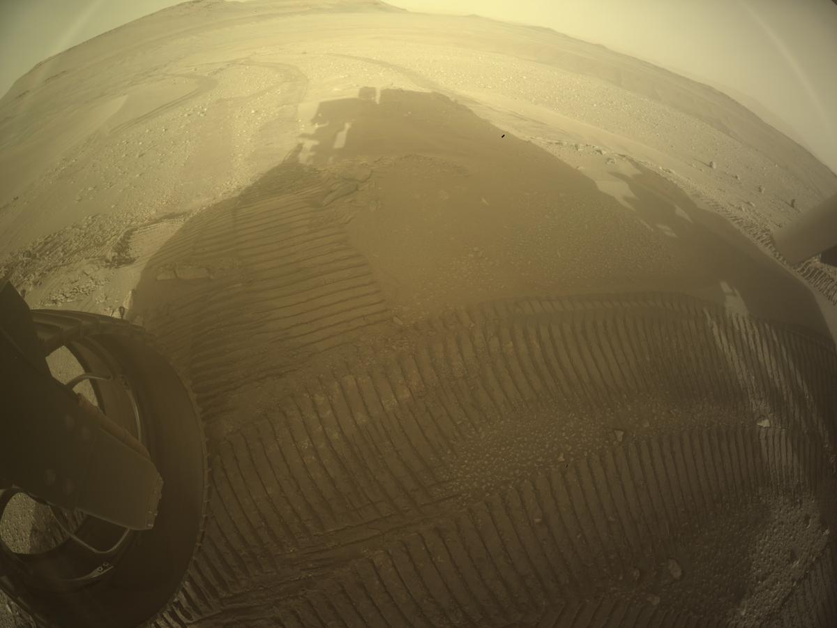 This image was taken by REAR_HAZCAM_LEFT onboard NASA's Mars rover Perseverance on Sol 543