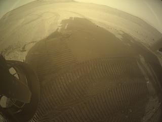 View image taken on Mars, Mars Perseverance Sol 543: Rear Left Hazard Avoidance Camera (Hazcam)