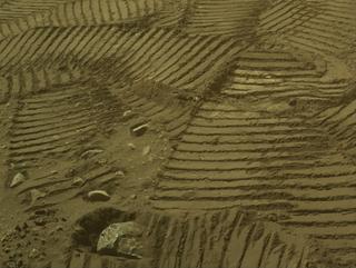 View image taken on Mars, Mars Perseverance Sol 545: Front Left Hazard Avoidance Camera (Hazcam)