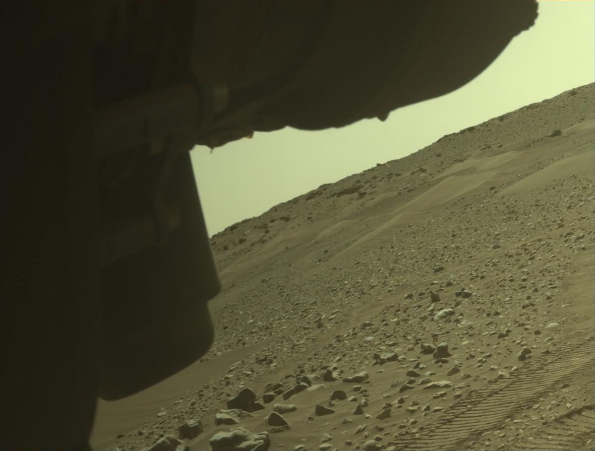 This image was taken by FRONT_HAZCAM_LEFT_A onboard NASA's Mars rover Perseverance on Sol 545