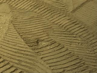 View image taken on Mars, Mars Perseverance Sol 545: Front Right Hazard Avoidance Camera (Hazcam)