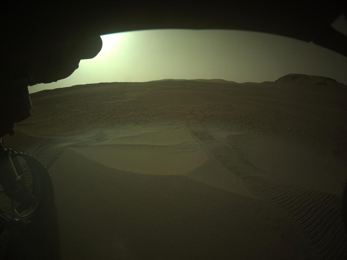 This image was taken by FRONT_HAZCAM_LEFT_A onboard NASA's Mars rover Perseverance on Sol 548