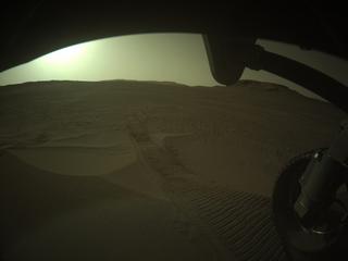 View image taken on Mars, Mars Perseverance Sol 549: Front Right Hazard Avoidance Camera (Hazcam)