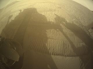 View image taken on Mars, Mars Perseverance Sol 549: Rear Left Hazard Avoidance Camera (Hazcam)