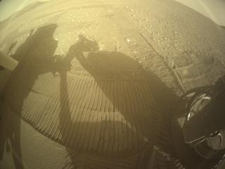 View image taken on Mars, Mars Perseverance Sol 549: Rear Right Hazard Avoidance Camera (Hazcam)