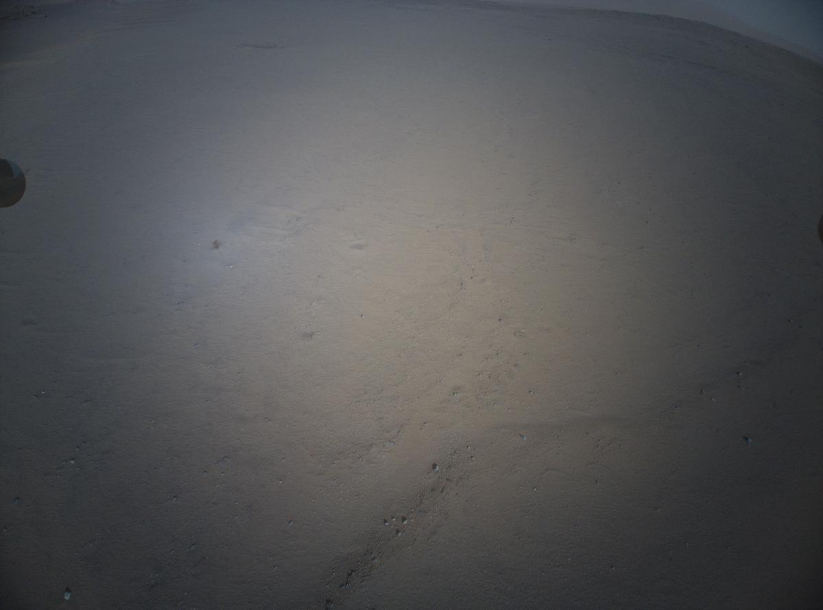 This image was taken by HELI_RTE onboard NASA's Mars rover Perseverance on Sol 550