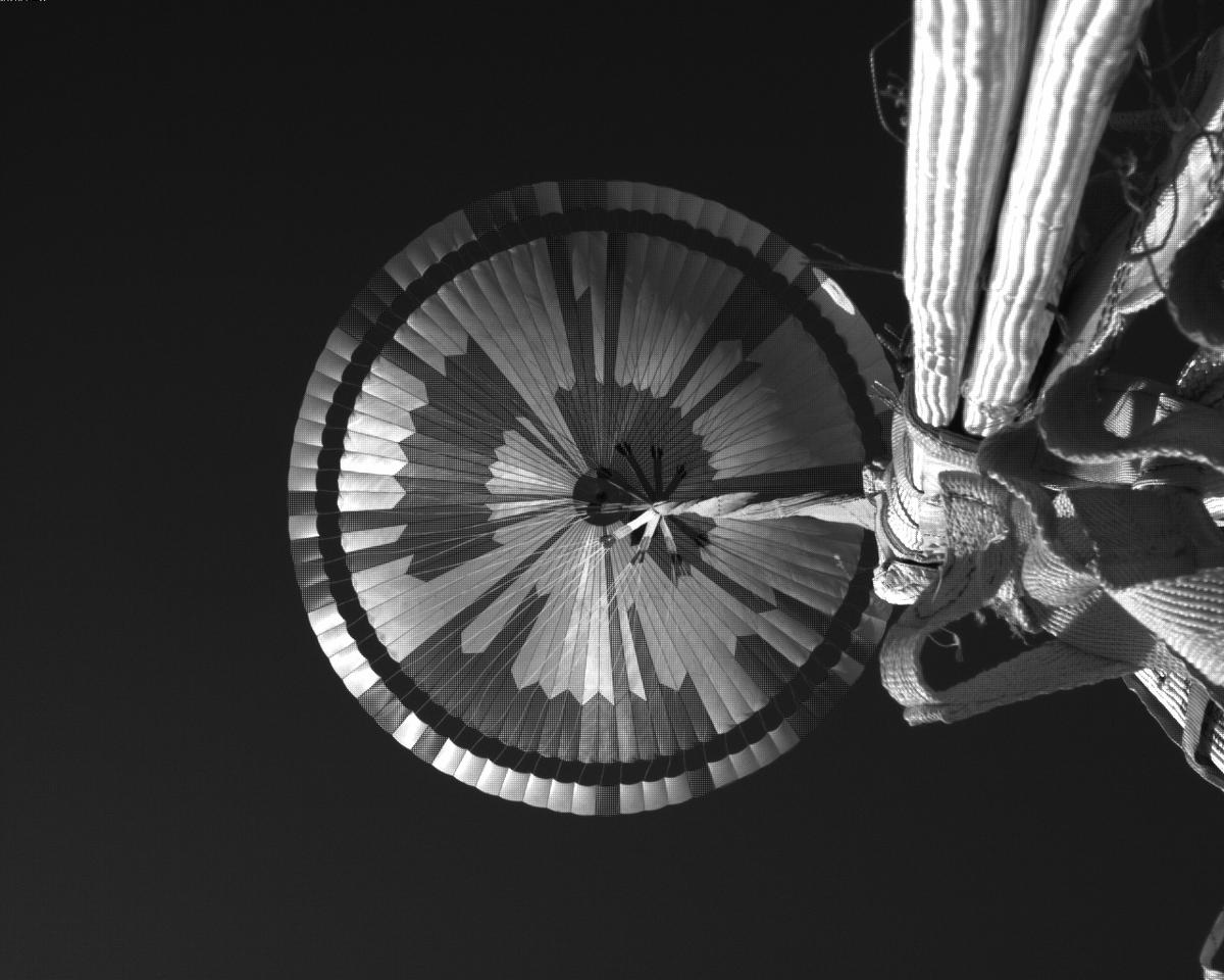 This image was taken by EDL_PUCAM1 onboard NASA's Mars rover Perseverance on Sol 551