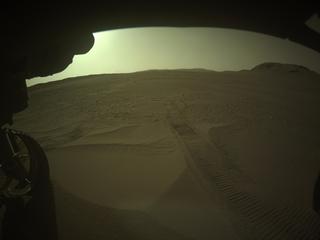 View image taken on Mars, Mars Perseverance Sol 551: Front Left Hazard Avoidance Camera (Hazcam)