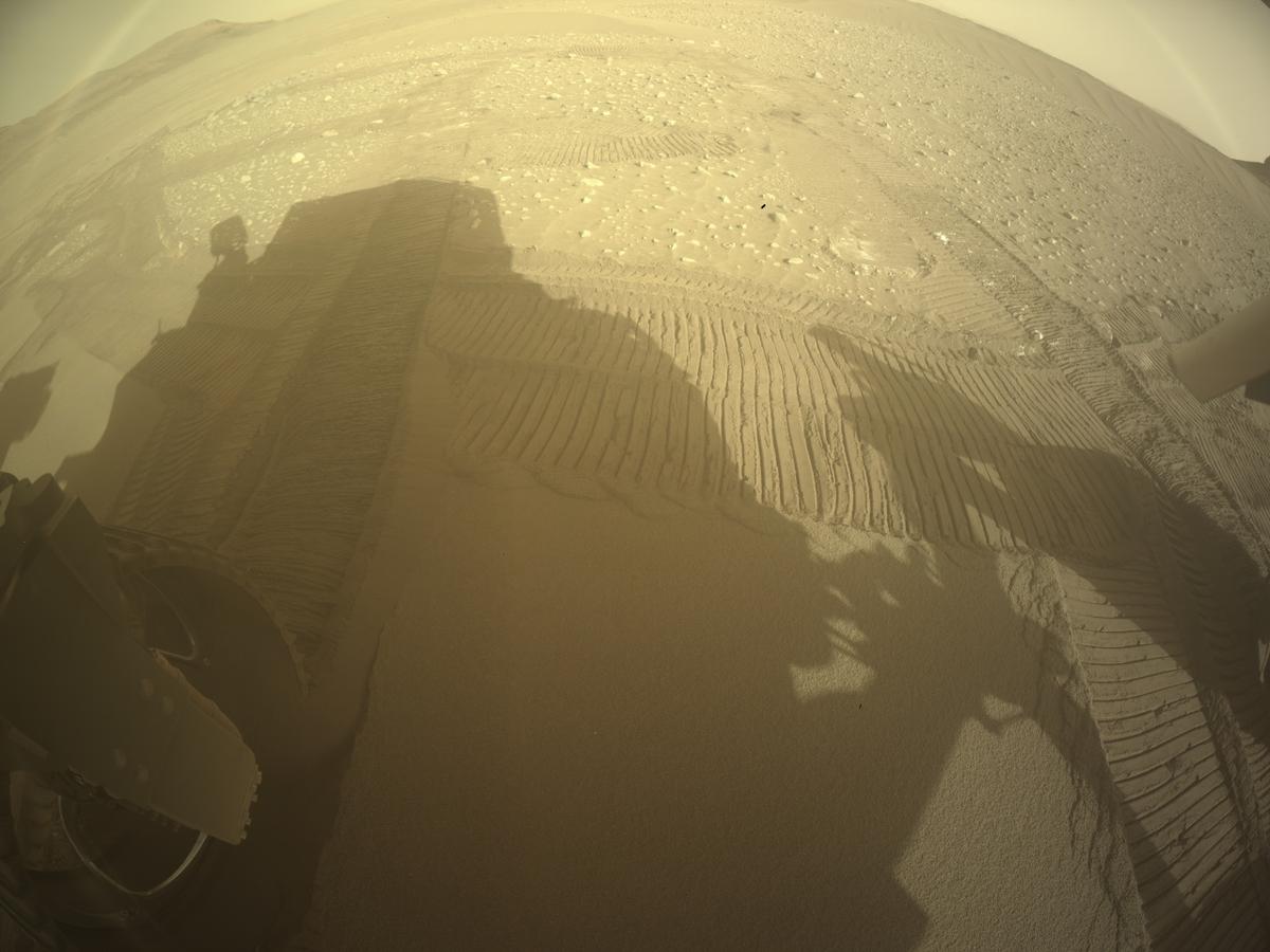 This image was taken by REAR_HAZCAM_LEFT onboard NASA's Mars rover Perseverance on Sol 551