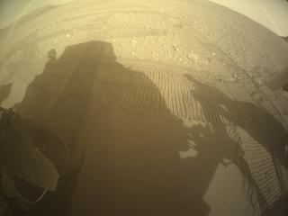 View image taken on Mars, Mars Perseverance Sol 551: Rear Left Hazard Avoidance Camera (Hazcam)