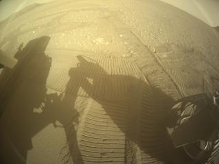 View image taken on Mars, Mars Perseverance Sol 551: Rear Right Hazard Avoidance Camera (Hazcam)
