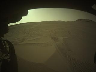 View image taken on Mars, Mars Perseverance Sol 552: Front Left Hazard Avoidance Camera (Hazcam)