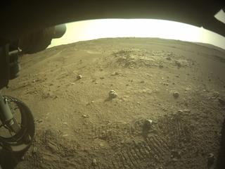 View image taken on Mars, Mars Perseverance Sol 556: Front Left Hazard Avoidance Camera (Hazcam)
