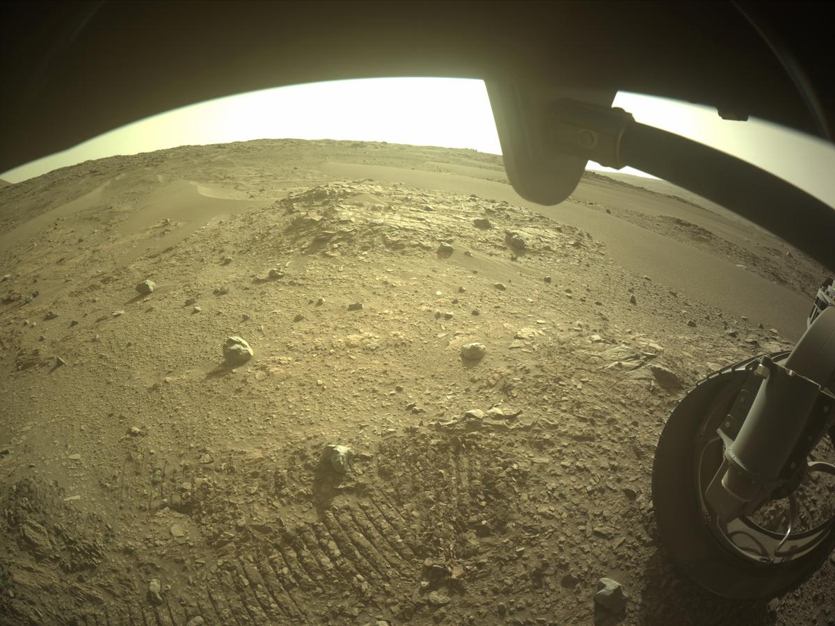 This image was taken by FRONT_HAZCAM_RIGHT_A onboard NASA's Mars rover Perseverance on Sol 556