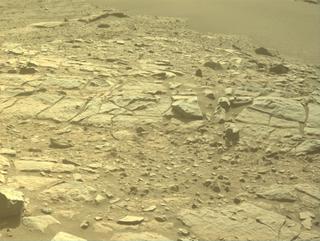 View image taken on Mars, Mars Perseverance Sol 557: Front Left Hazard Avoidance Camera (Hazcam)