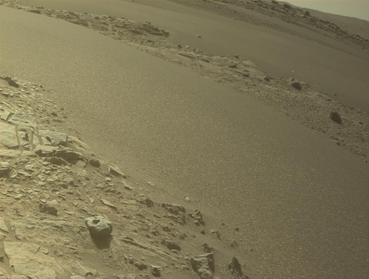 This image was taken by FRONT_HAZCAM_LEFT_A onboard NASA's Mars rover Perseverance on Sol 557