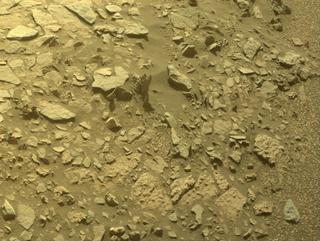 View image taken on Mars, Mars Perseverance Sol 557: Front Right Hazard Avoidance Camera (Hazcam)