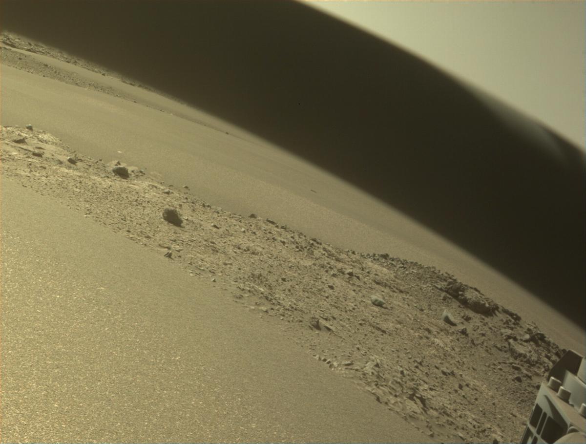 This image was taken by FRONT_HAZCAM_RIGHT_A onboard NASA's Mars rover Perseverance on Sol 557