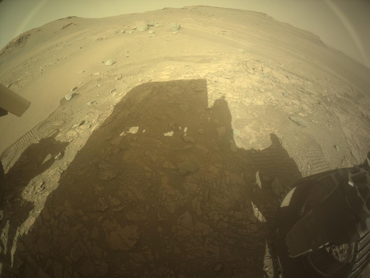 This image was taken by REAR_HAZCAM_RIGHT onboard NASA's Mars rover Perseverance on Sol 557