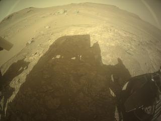 View image taken on Mars, Mars Perseverance Sol 557: Rear Right Hazard Avoidance Camera (Hazcam)
